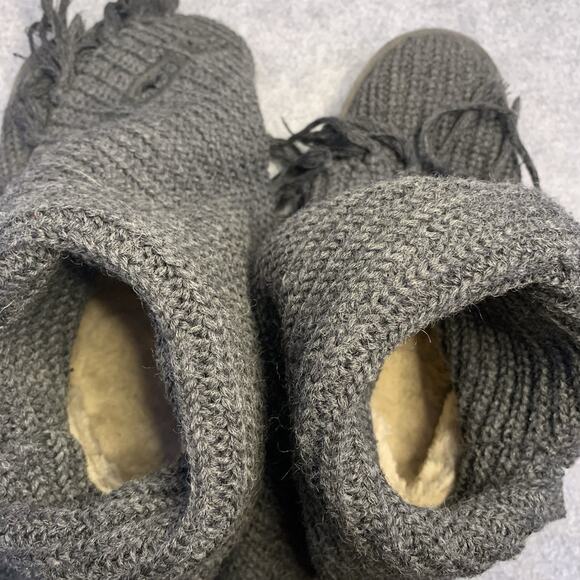 Ugg Australia Cardy Classic Knit Sweater Boots, Gray Knee High Women's 6 Buttons - Picture 9 of 10
